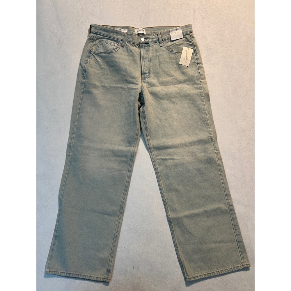 Universal Thread Womens 14 Mid Rise 90s Baggy Jeans Light Wash Greenish Blue NWT